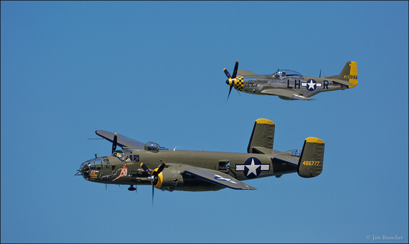P-51 MUSTANG (top)  B-25 MITCHELL BOMBER
